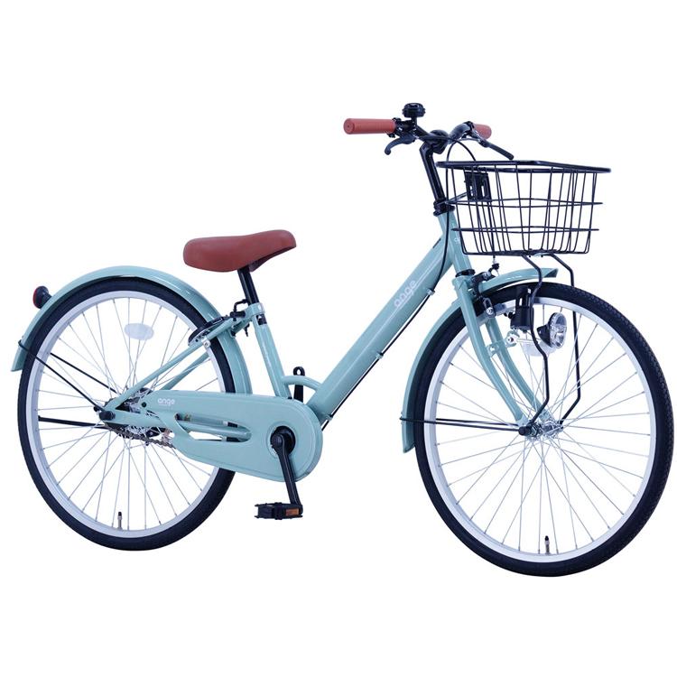ジュニアシティサイクル ミントグリーン　24型 自転車 子供用 24インチ グレー ミント シンプル トレンド