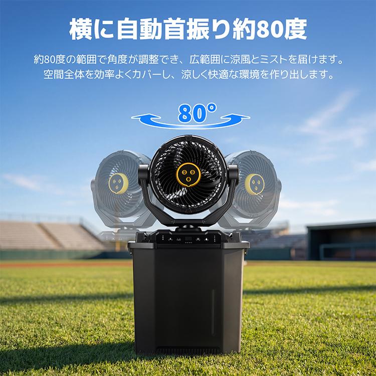 ミストファン 大容量 コンパクト ポータブル スポーツ観戦 屋外 暑さ