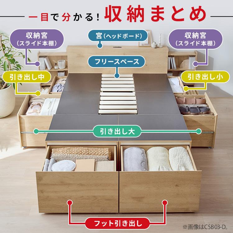 大容量収納付きヘッドボードベッド S　　シングルベット IRIS OHYAMA（アイリスオーヤマ） ベッド シングル 収納 大容量 超収納