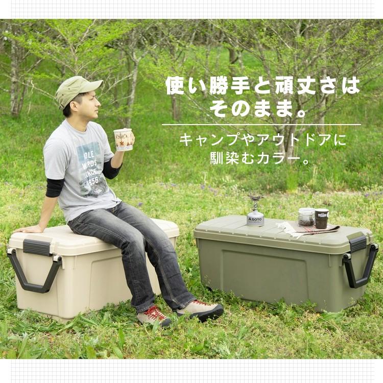 収納ケース 収納ボックス 収納 レジャー アウトドア アウトドアbox Od q Box キャンプ q インテリア タイヤ付き Od Box ベージュ カーキ アイリスオーヤマ Odb 1000 アイリスプラザ 店 通販