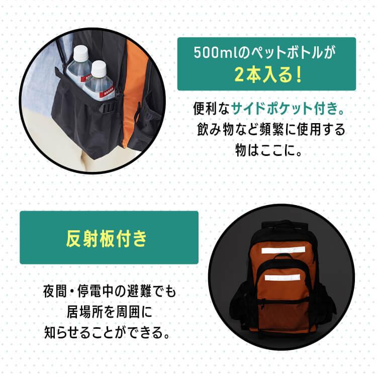 【新品】防災セット 2人用 44点 アイリスオーヤマ 防災リュック付き IRIS OHYAMA 防災用品 キャスター付き 避難リュックセット PKRS