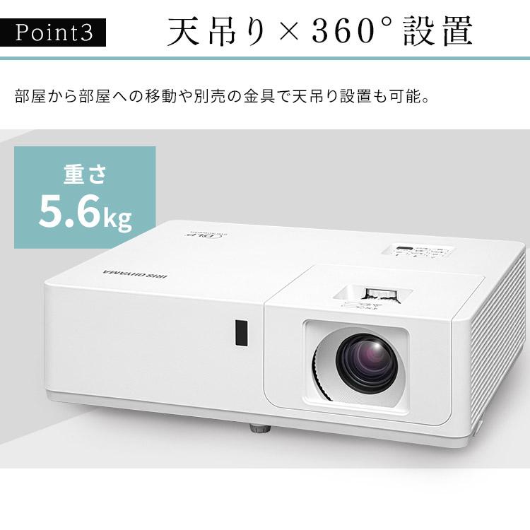 ミドルラインプロジェクター IP-EU500W アイリスオーヤマ 安心延長保証対象の画像