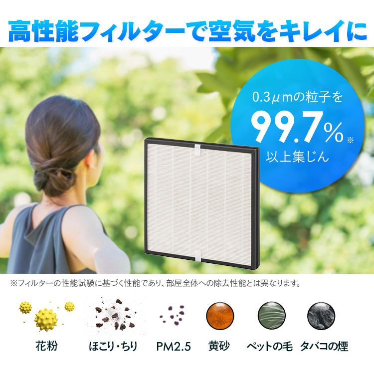 IRIS OHYAMA 空気清浄機 小型 24畳 花粉 花粉対策 フィルター