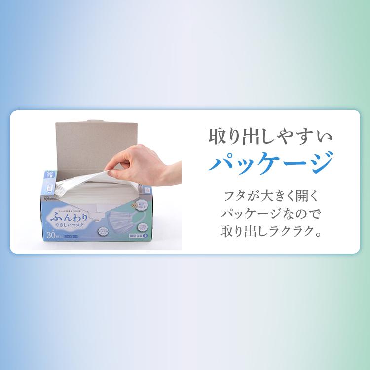 マスク 不織布 100枚入 不織布マスク アイリスオーヤマ ふんわりやさしいマスク ふつうサイズ 小さめサイズ PK-FY100L｜irisplaza｜08