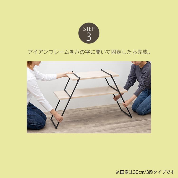 IRIS OHYAMA（アイリスオーヤマ） 棚 ラック 木製 収納 アイアンラック