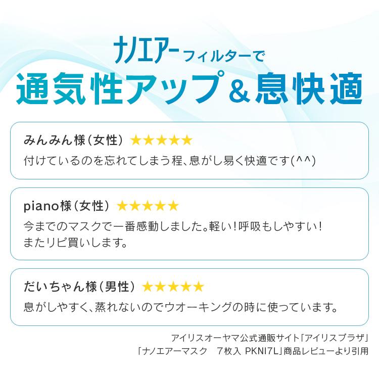 マスク 不織布 30枚入 不織布マスク アイリスオーヤマ ナノエアーマスク 通気性 使い捨てマスク 使い捨て ふつう 小さめ PK-TN30[おまけ付]｜irisplaza｜05