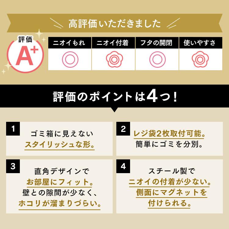 ゴミ箱 おしゃれ 45L ごみ箱 ダストボックス スチール スリム シンプル