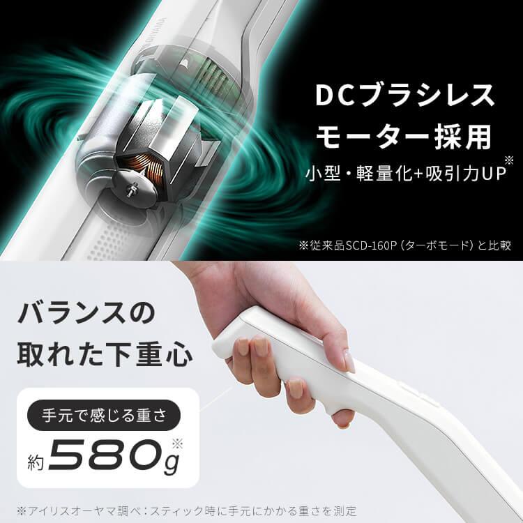IRIS OHYAMA 充電式スティッククリーナー SCD-P2P-W ホワイト IRIS OHYAMA 充電式スティッククリーナー SCD-P2P-W ホワイト