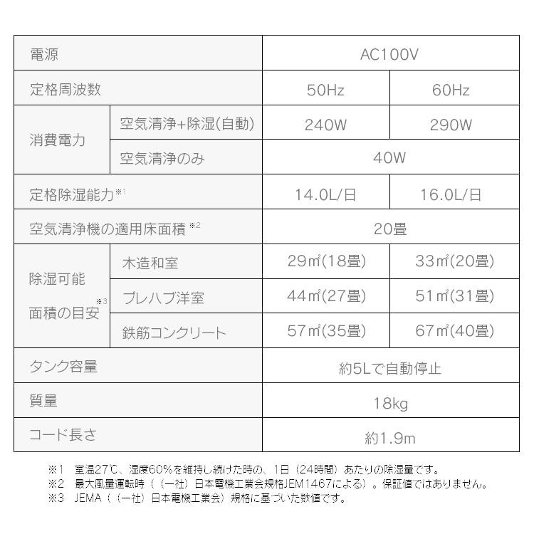 空気清浄機 除湿機 衣類乾燥 除湿器 コンプレッサー式 アイリスオーヤマ おしゃれ 16L 清浄機付除湿機  KDCP-J16H 安心延長保証対象｜irisplaza｜21