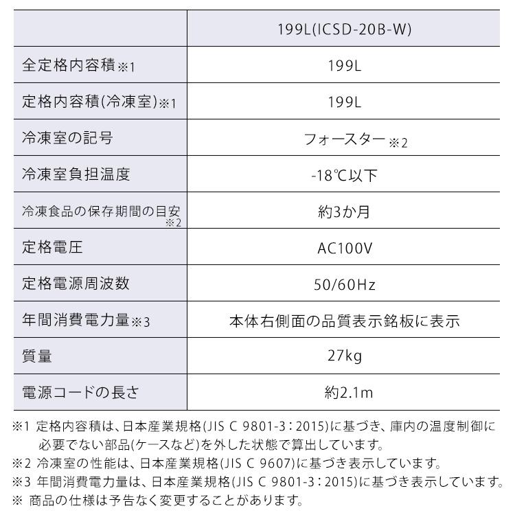IRIS OHYAMA（アイリスオーヤマ） 冷凍庫 上開き 199L セカンド冷凍庫