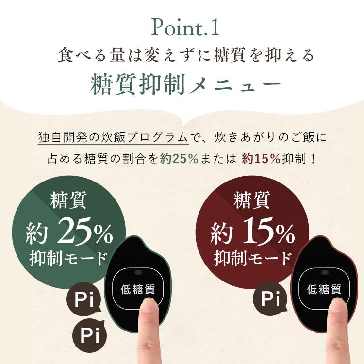 炊飯器 5.5合炊き 炊飯ジャー 炊飯 ヘルシーサポート IHジャー炊飯器 キッチン家電 糖質制限 RC-INH50-B アイリスオーヤマ 安心延長保証対象｜irisplaza｜06