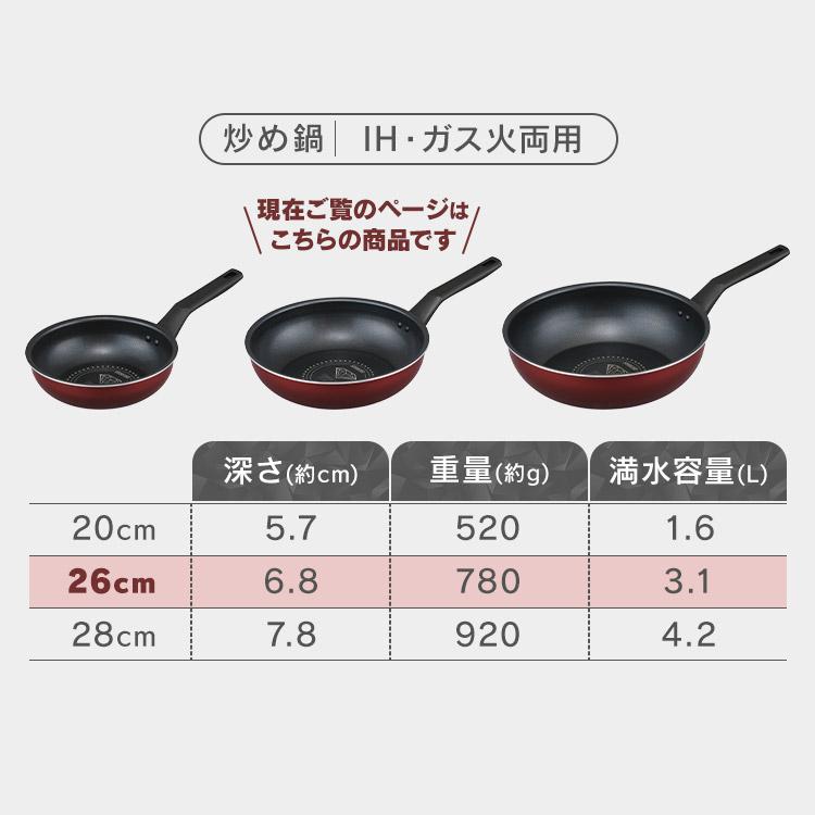 IRIS OHYAMA（アイリスオーヤマ） フライパン 26cm 深型 ih ガス ih