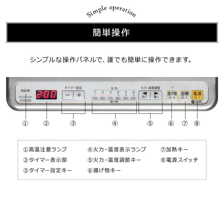 IHクッキングヒーター ビルトインIH 1口 200V コンパクト 一人暮らし 新生活 アイリスオーヤマ IHC-B122-W 安心延長保証対象｜irisplaza｜08