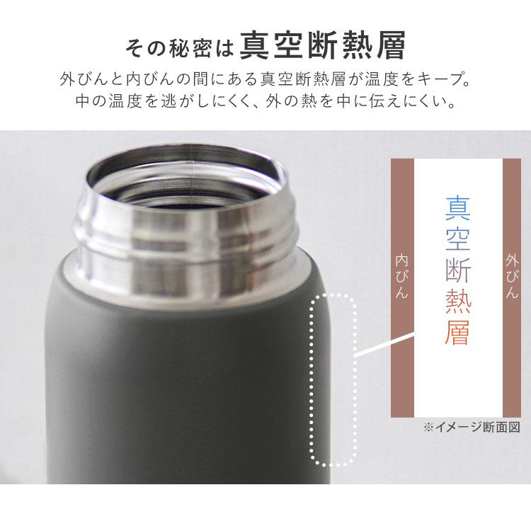 水筒 500ml マグボトル ステンレス 保冷 保温 スクリュー マイボトル おしゃれ シンプル 軽量 ホワイト グレー ベージュ アイリスオーヤマ SKB-S500｜irisplaza｜07