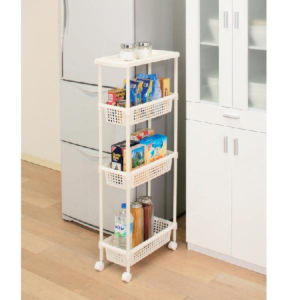 キッチンワゴン アイリスオーヤマ 4段 キャスター付き おしゃれ スリム キッチン収納 キッチン 収納 ラック ワゴン メタルポール アイリスプラザ Paypayモール店 通販 Paypayモール