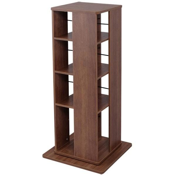 IRIS OHYAMA 本棚 大容量 おしゃれ 回転 回転式本棚 スリム 絵