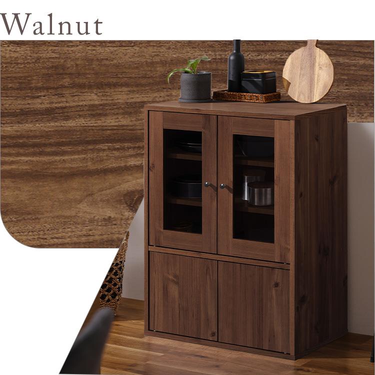 IRIS OHYAMA（アイリスオーヤマ） 食器棚 ロータイプ 幅60 奥行38.8 高