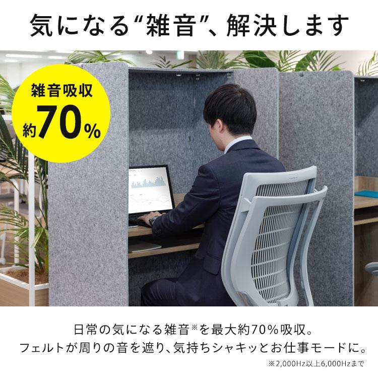 パーテーション 引き出し パソコンデスク リモートワークデスク 机 PCデスク 間仕切り衝立 目隠し 防音 アイリスオーヤマ 【ナチュリカ】 RWD-8014