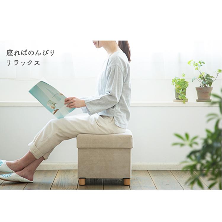 IRIS OHYAMA スツール 収納 椅子 サイドテーブル 脚付き収納 IRIS OHYAMA スツール 収納 椅子 サイドテーブル 脚付き収納