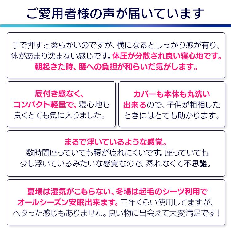 マットレス シングル マットレストッパー 夏 三つ折り 折りたたみ 高反発 エアリー 洗える 3次元スプリング アイリスオーヤマ HG90-S