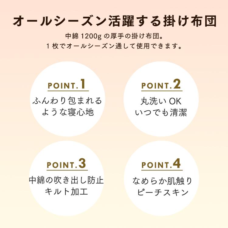 掛け布団 シングル 洗える オールシーズン 厚手 軽量 通年 ふんわり掛けふとん かけ布団 掛布団 布団 ふとん アイリスオーヤマ FWIK-S｜irisplaza｜02