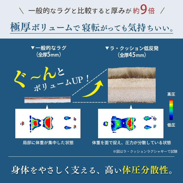 ラグ カーペット 厚手 3畳 北欧 ラグマット 低反発 滑り止め クッションラグ ホットカーペット ラクッションラグ オールシーズン CRTE-1824 アイリスオーヤマ | IRIS OHYAMA | 07