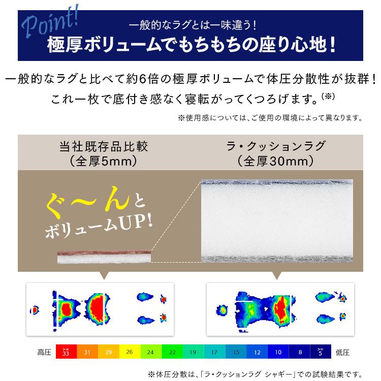 ラグ 厚手 北欧 ラグマット 夏 おしゃれ 夏用 節電 省エネ カーペット 2畳 接触冷感 防音 撥水 遮音 ACRC-1818 アイリスオーヤマ 一人暮らし｜irisplaza｜10