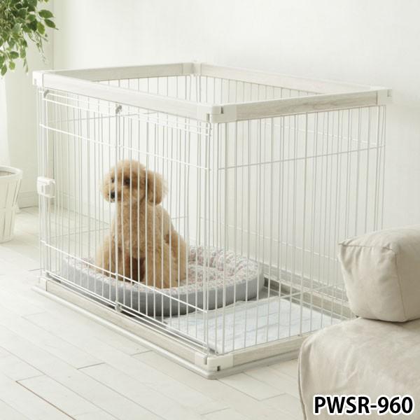 IRIS ペットケージ PWSR-960L 超小型犬〜中型犬用ホワイト/ベージュ 楽天市場】【屋根付きセット】ウッディサークル PWSR-960L