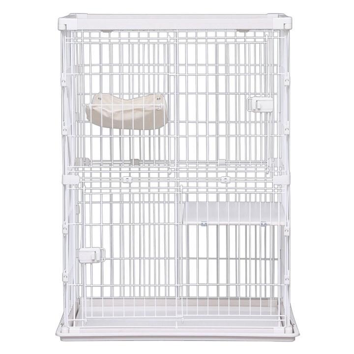 猫 ケージ 猫ゲージ 猫ケージ 大型 2段 おしゃれ キャットケージ ペットケージ ハンモック付き 防災 アイリスオーヤマ ウッディキャットケージ PWCR-962 猫ケージ