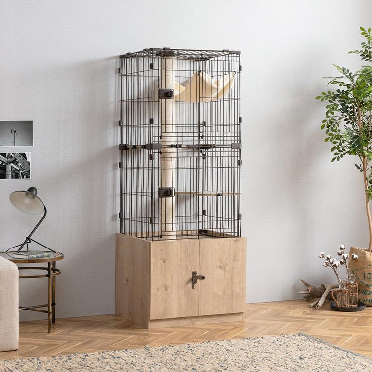 IRIS OHYAMA（アイリスオーヤマ） 猫 ケージ キャットケージ 2段