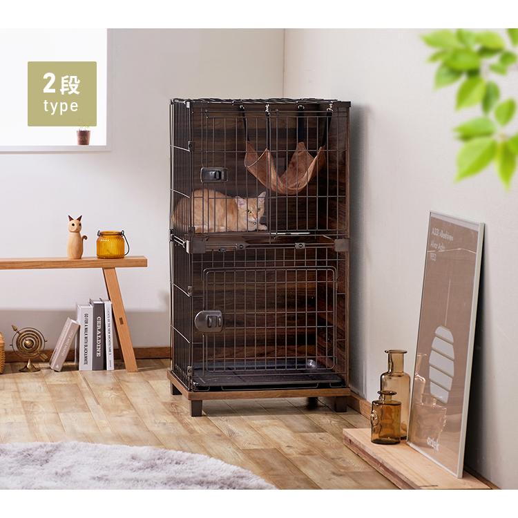 IRIS OHYAMA 猫 ケージ キャットケージ 3段 大型 ペットケージ