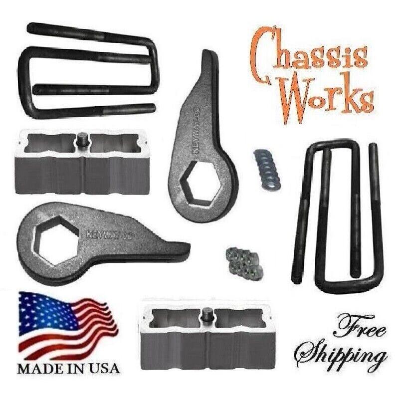 20032018 シボレーエクスプレス 1500 2500 3500 4WD リフトキット 3"Keys 1.5"Blocks Kit 10