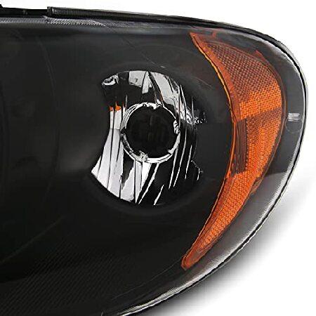 国内正規販売店 AKKON - For Chrysler Town ＆ Country OE Replacement Black Bezel Headlights Driver/Passenger Head Lamps Pair New