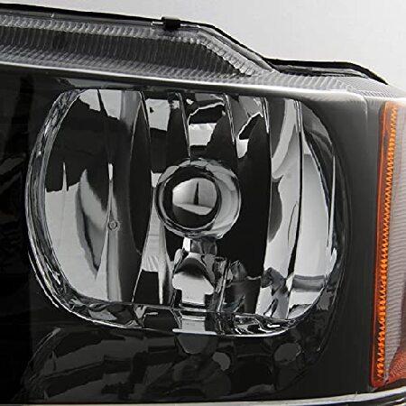 メーカー公式店 AKKON - For 99-04 Jeep Grand Cherokee Amber Black Headlights Replacement + Black Tail Lights Pair Left + Right Lamps Combo