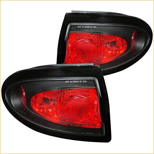 Spec-D Tuning Black Housing Clear Lens Tail Lights for 2003-2005 Chevy Cavalier Taillights Assembly Left + Right Pair テールライト 並