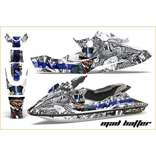 1996???1999?Seadoo GSX Limited AMRRACINGジェットスキーグラフィックデカールキット???Mad Hatter???青-白 グ