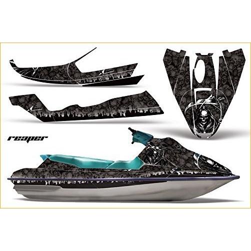 1992???1997?Seadoo GTS AMRRACINGジェットスキーグラフィックデカールキット???Reaper???ブラック グラフ Engine Motor Exhaust Cooling Water Inlet Outlet Lines Hoses 97 98
