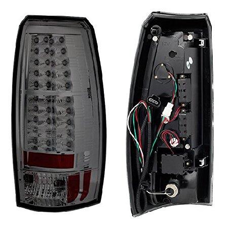 非常に良い AKKON - For 07-13 Chevy Avalanche Pickup GMT800 Rear Smoke LED Tail Lights Brake Lamps Taillamps Replacement