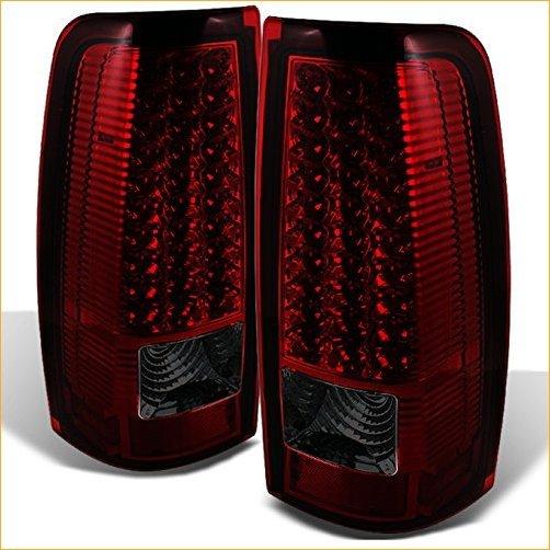 AKKON - For 1999-2002 Chevy Silverado 09-03 GMC Sierra Pickup Truck Red Smoke G2 LED Tail Lights Brake Lamps Pair