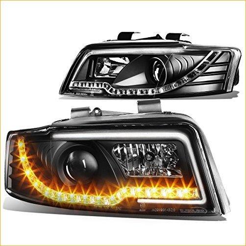 正規 販売 店 Replacement For Audi Quattro B6 Typ 8e Pair Of Black Housing Projector Headlight Amber Led Drl 並行輸入品 安い通販サイト Pn Pasirpengaraian Go Id