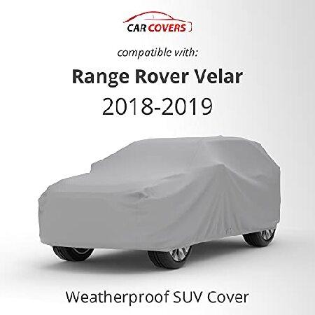 メーカー包装済 CarCovers Weatherproof SUV カバー Compatible with レンジローバー 2018-2019 Velar - Outdoor ＆ Indoor Cover - Rain， Snow， Hail， Sun - Theft Cable Lock，