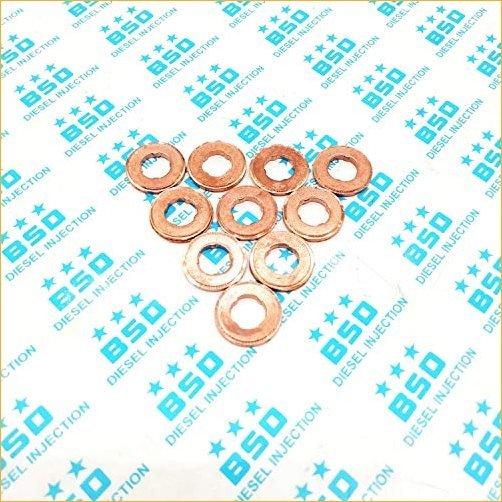 10 Pcs Common Rail Injector Copper Washer F00VC17504 Injector Shim