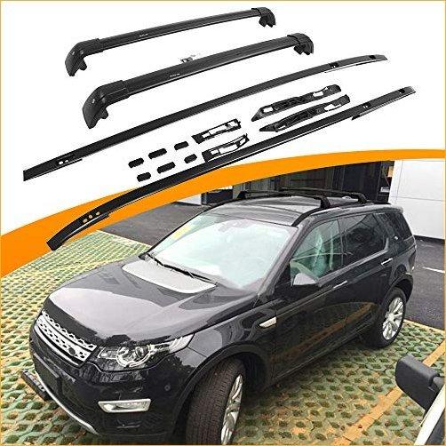 Snailfly 4PCS Black Roof Rack Rail Cross Bar Kit for Land Rover Discovery Sport 2015-2022 (2 Separate Packages) 並行輸入品