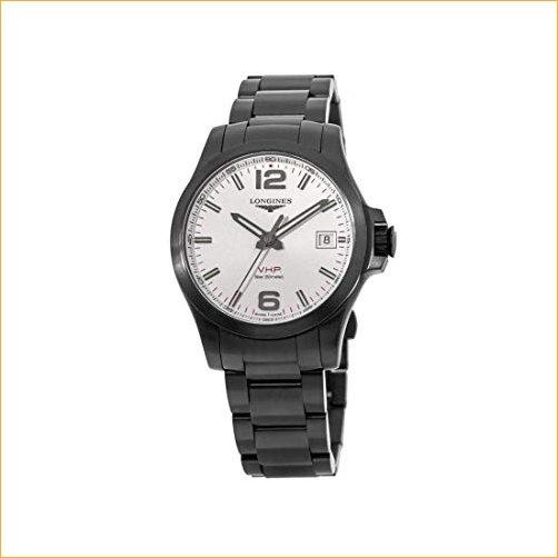 高品質 Longines 並行輸入品 L3.716.2.76.6 Watch Men's Dial Silver PVD Black V.H.P. Conquest 腕時計