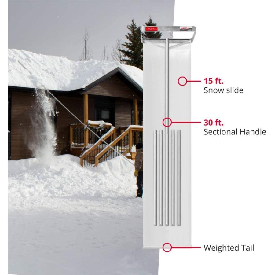 屋根雪下ろしレーキ SNOWPEELER Premium No Ideal Roof Rake for Snow for Removal