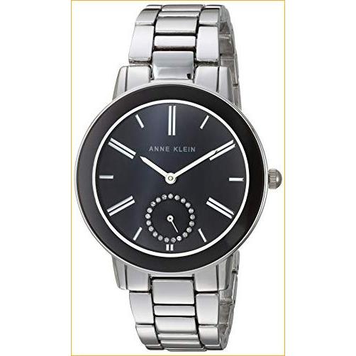 肌触りがいい Accented Crystal Swarovski Women's Klein Anne Silver-Tone 並行輸入品 AK/3485BKSV Watch, Bracelet 腕時計