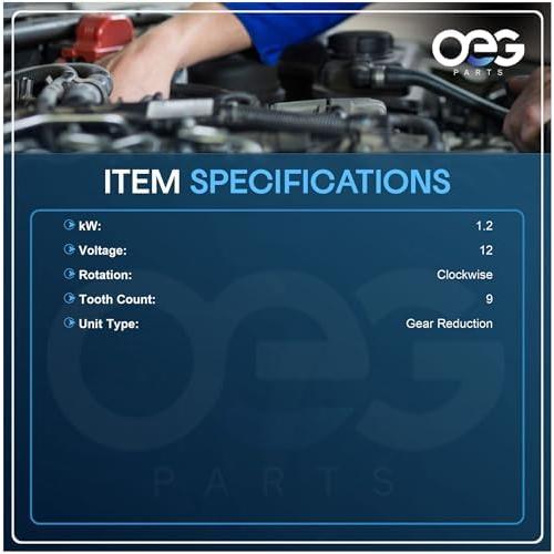 互換品 OEG Parts スターター 18508-6321 S114-381 シバウラ SP1700 1983-1988 Ford New Holland CL25 1510 1310 1983-1986_2
