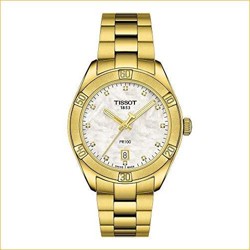 2021公式店舗 Casual 18 Gold, Strap, Steel Stainless Quartz Swiss Chic Sport 100 PR Women's Tissot Watch 並行輸入品 T1019103311601) (Model: 腕時計