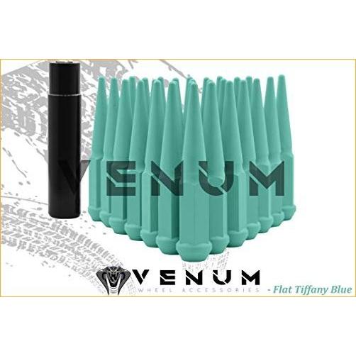 値段が安い』 32 Pc Flat Tiffany Blue Spike Lug Nuts Powder Coated