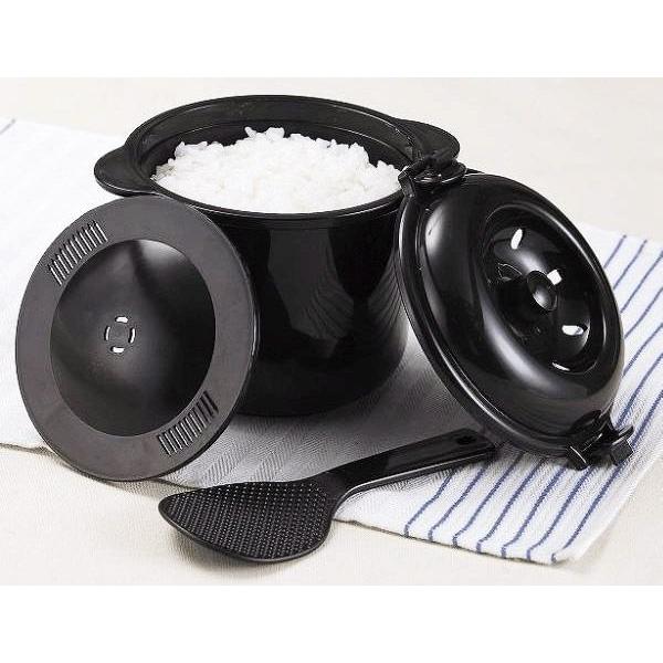 電子レンジ専用 炊飯器 備長炭入り ちびくろちゃん 2合炊き 電子 電子レンジ専用 炊飯器 備長炭入り ちびくろちゃん 2合炊き 電子